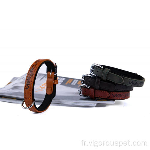 Collier de chien en cuir PU promotionnel